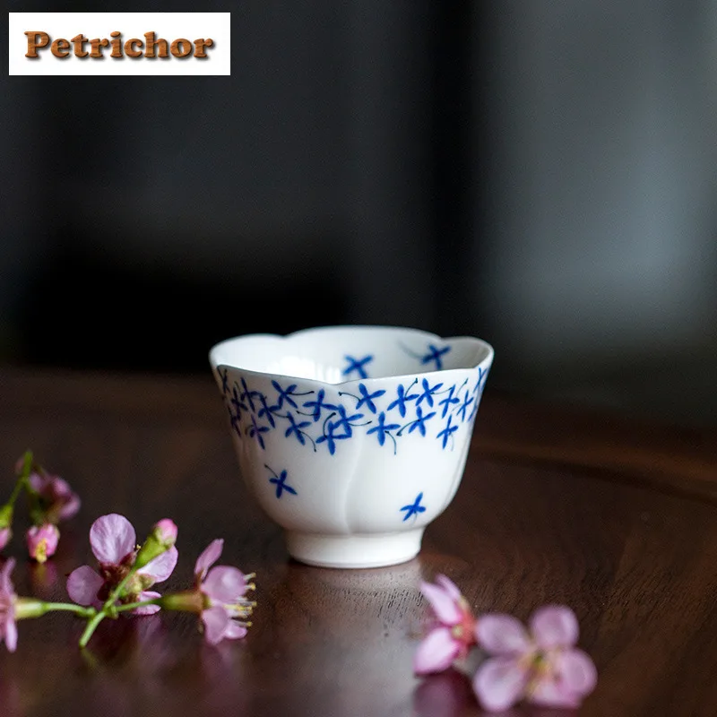 2 قطعة/الوحدة مرسومة باليد أربع أوراق البرسيم فنجان الشاي وعاء إبريق الماء الشاي تذوق كوب شخصي Jianzhan ماستر أكواب خدمات الشاي 40 مللي #3