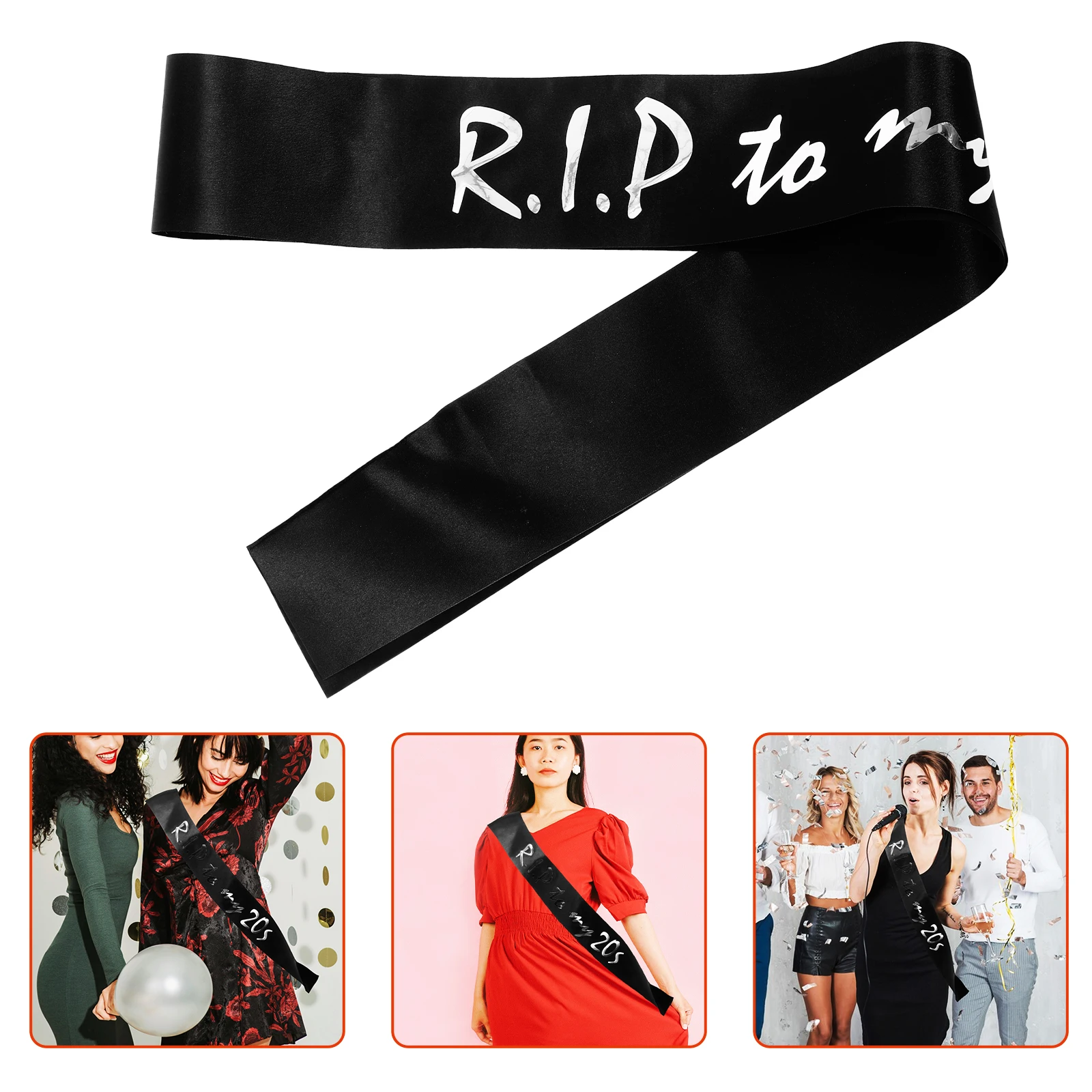  Makeup Costume Props Birthday Shoulder Strap Gift Rip to Decorations Cloth Sash for Girls