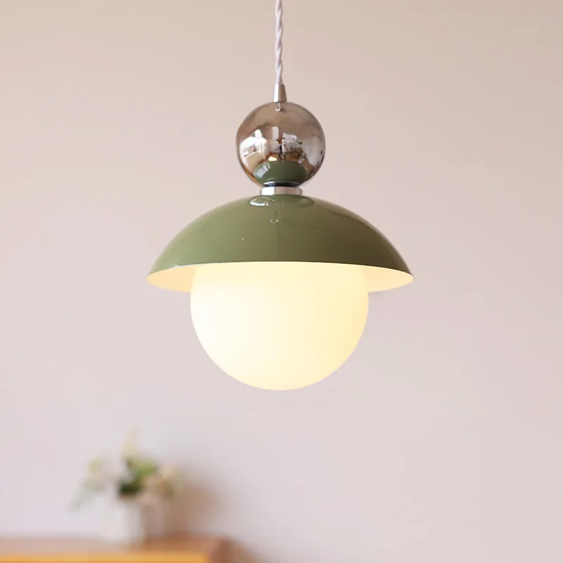 Christmas Hat French Retro Green Bedroom Bedside Light New Nordic Creative High-end Restaurant Pendant Light