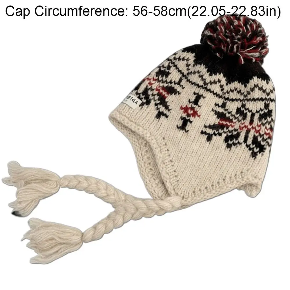 Casual Jacquard Knitted Beanies Caps Weave Y2k Ear Protection Cap Twists Braid Korean Style Women Wool Cap Women