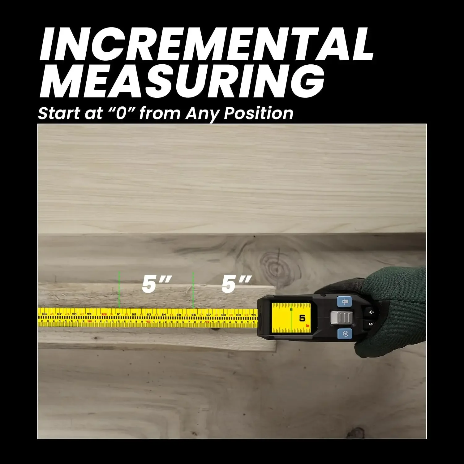 Tape Measure, 330Ft Laser Measurement Tool & Auto Lock Tape with Instant Digital Readout, Extended Laser Line & Incremental Meas