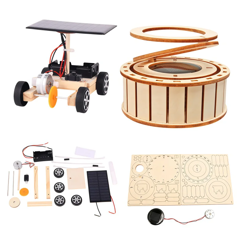 DIY Solar Powered Physical Model Science Experiment Educational Toy Handmade Small Production Assembly Craft Technology Toy Gift