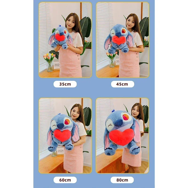 25/70 cm Disney Lilo und Stitch Plüschtiere Anime Plushie Stich Puppen Kawaii Love Donald Duck Kissen Gefülltes Geschenk Kinder Weihnachten