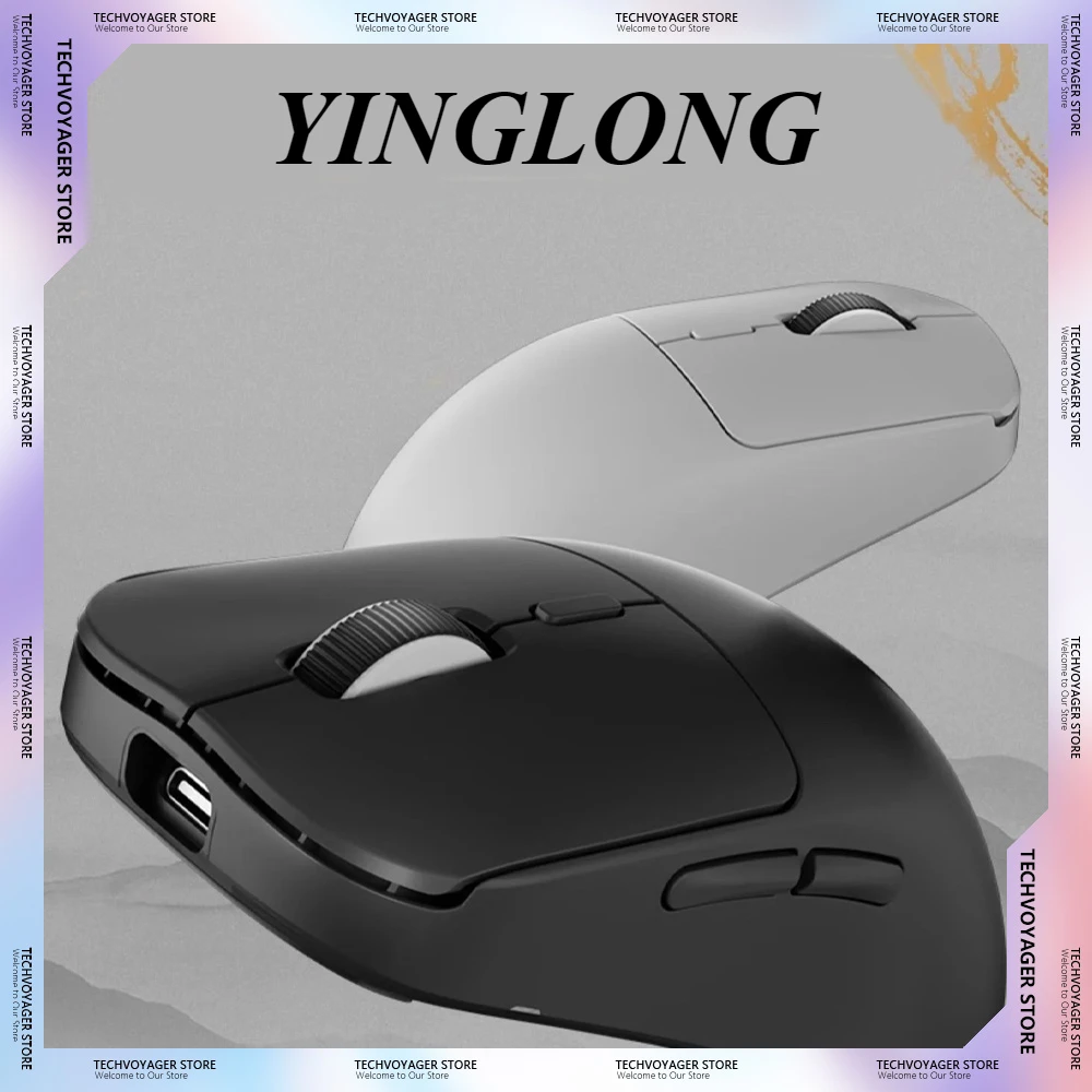 

Skn Yinglong Gaming Mouse Paw3950 8k Polling Rate Ultra-Link Wireless Bluetooth Wired Lightweight 3 Mode Mouse E-Sports Custom