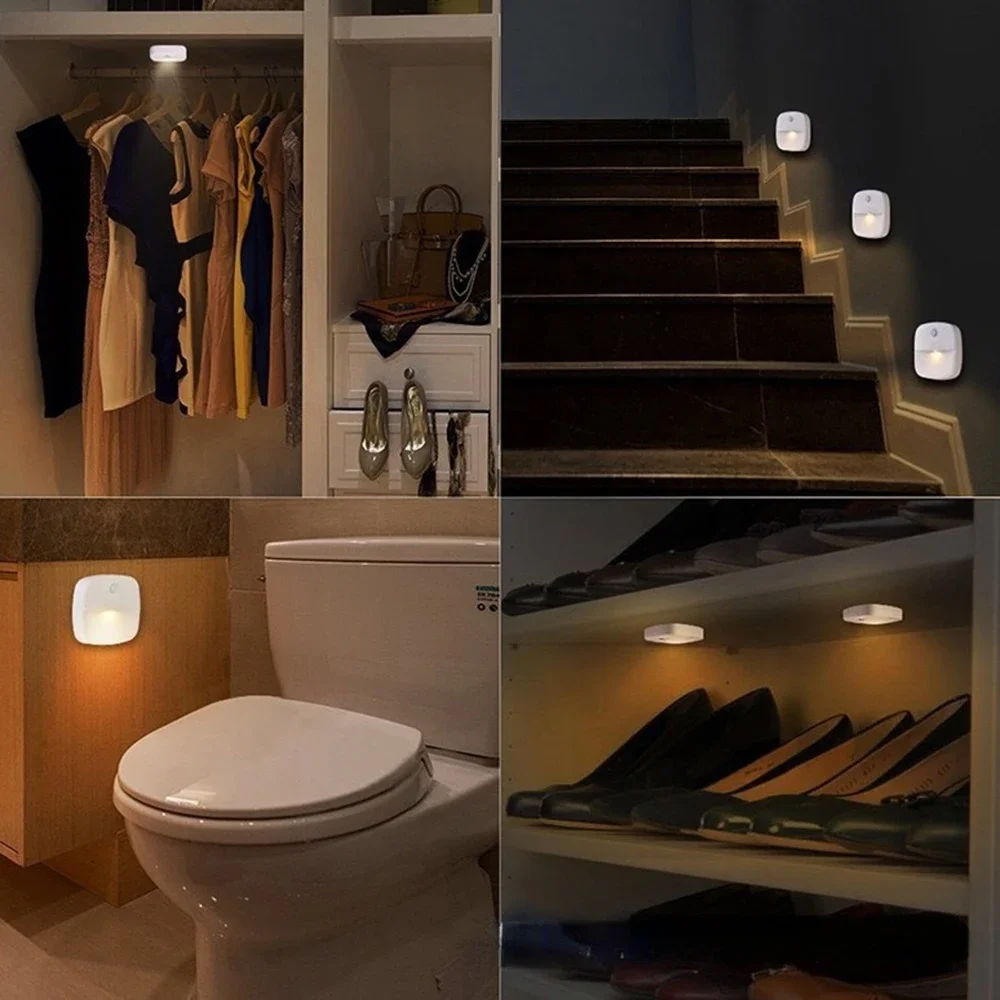 Small Night Light with Human Sensor and Light Sensor for Bedroom and Bathroom Smart Sensor Lights