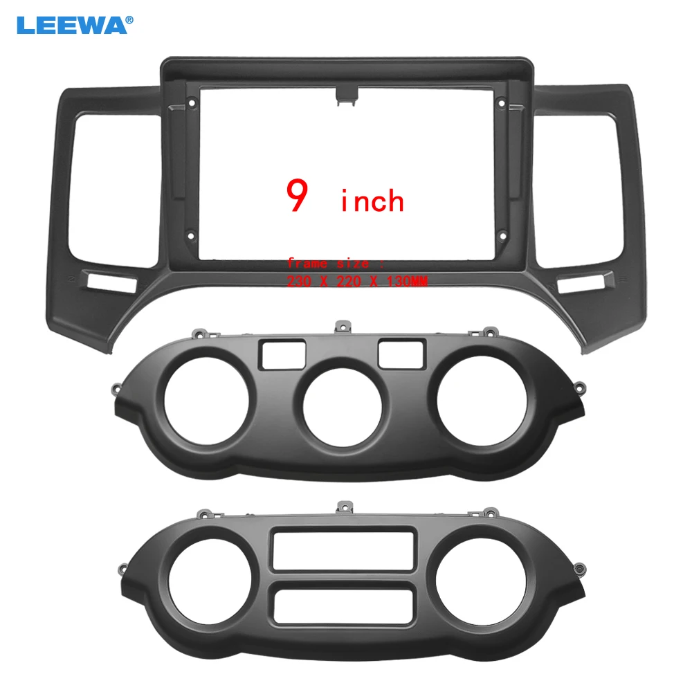 

LEEWA Car Audio 9" Big Screen Dash Fascia Panel Frame Kit Adapter For KIA Optima/Magentis 2008-2010 Radio Dash Frame #CA1007