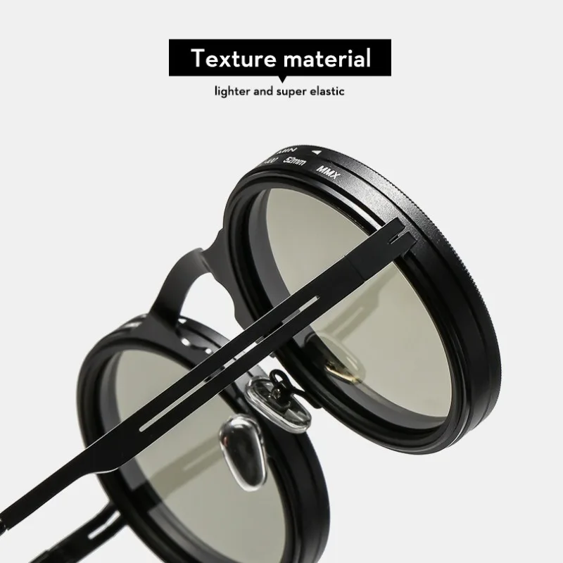 

ND2-400 Регулируемые солнцезащитные очки, 9 уровней регулировки, очки с фильтром для рыбалки, модные круглые винтажные солнцезащитные очки с УФ-поляризованными оттенками