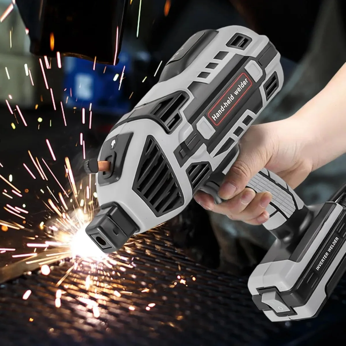 IGBT Standing Handheld Welding Machine Kit,Portable Arc Welder Gun, 6 Variable Adjustment,Suitable for Machinery Manufacturing