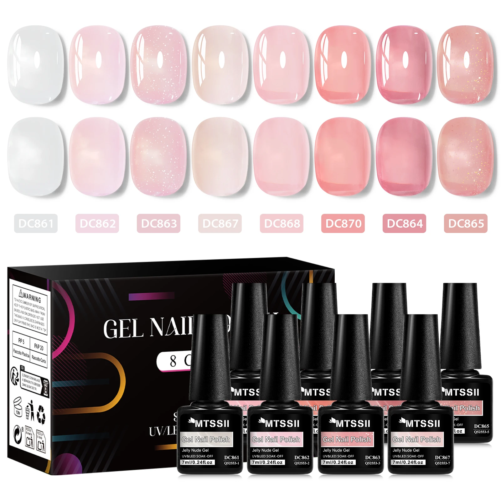 8PCS 7Ml Jelly Nude…
