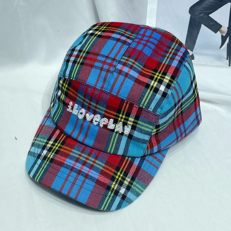 

Клетчатая кепка, мужская и женская модная бейсболка с надписью, окружность головы, шляпа Tide KJ 202410119