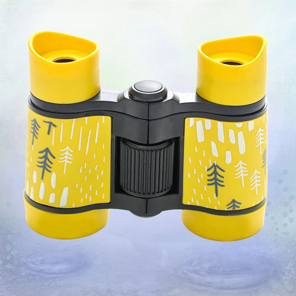 Colorful Telescope Kids Printed Non-Slip Outdoor Telescope Exploration Children Yellow