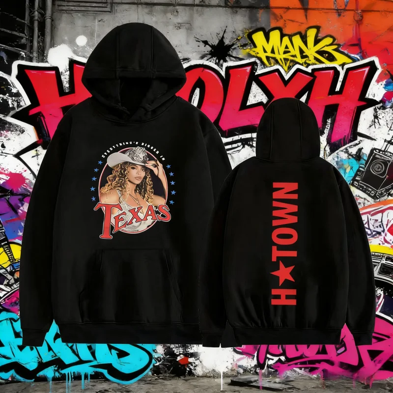 

25/26 осенне-зимний ковбойский картер Бейонсе музыкальный тур графический Harajuku хип-хоп ретро толстовка для мужчин и женщин пуловеры с капюшоном