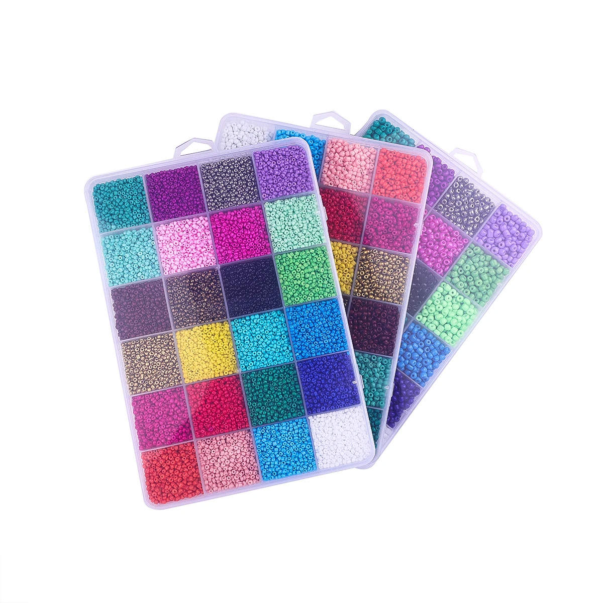 24 color glass rice bead set 2mm/3mm/4mm 4000+pcs Charm DIY Jewelry Creation Beads Jewelry making materials, needlework beads