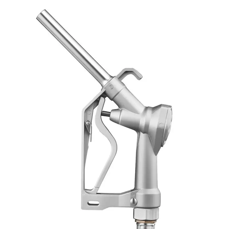 

Fuel Transfer Dispenser 3/4" NPT with 10ft Tube For Vehicle Refueling Farm Equipment Construction Site, 22.7 GPM Max Flow 2-Speed Trigger Lock 0.78" Spout Gasoline Diesel Kerosene compatible Silver Finish