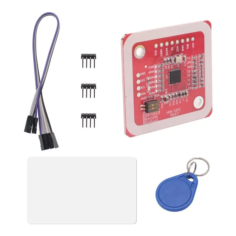 

ABZW PN532 RFID Wireless Module V3 Reader Writer 1Set User Kit Mode IC S50 Card PCB Antenna I2C IIC SPI HSU