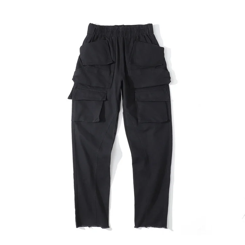 

Industry Multi Heavy Pocket Shell Functional Overalls Street Micro Flared Pants Outdoor Trekking Cargo Trousers Men's Students