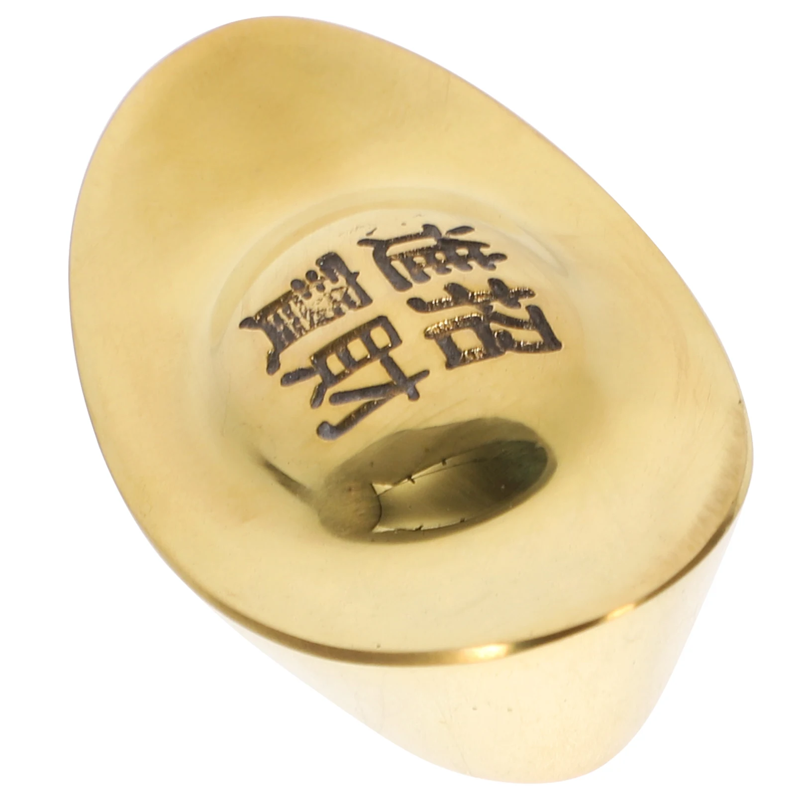 

Brass Pen Holder Stand Calligraphy Brush Rack Paperweight Desktop Decor Golden Copper Ornament Ingot Shape Writing Brush for Ink