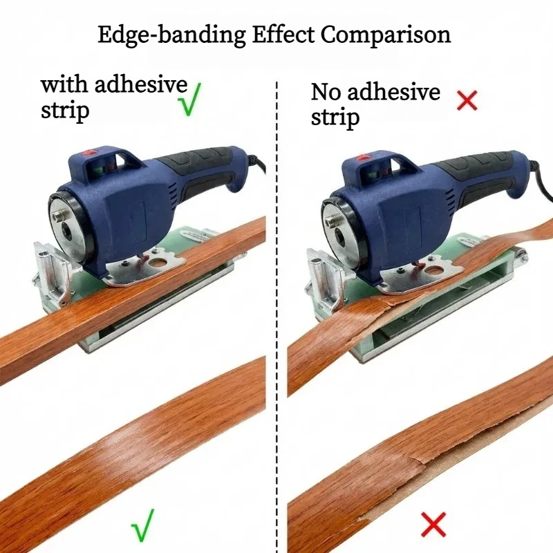 220V Portable Manual Edge Bander for Wood PVC Self-adhesive Edge Banding