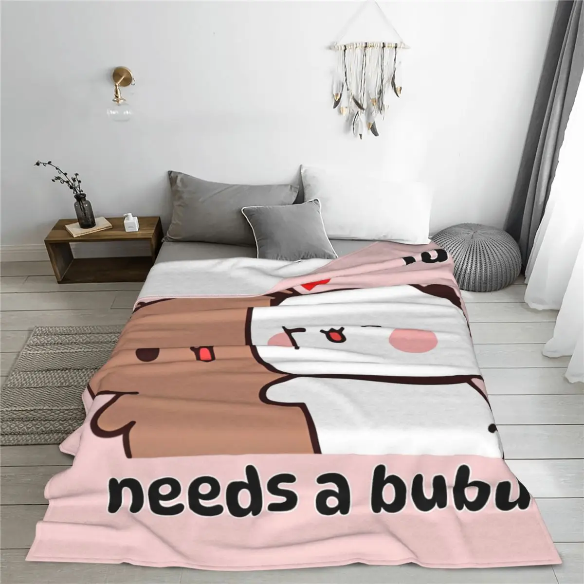 Every Dudu Needs A Bubu Blankets Fleece Spring/Autumn Portable Super Warm Throw Blanket for Home Travel Bedspreads