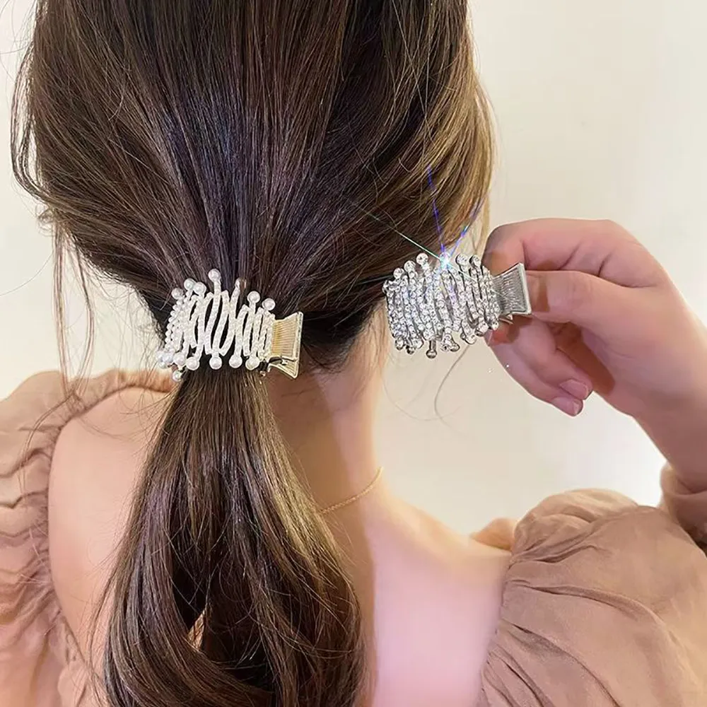 

Princess Fashionable Irregular Grab Clip Women Temperament Metal High Ponytail Shark Clips Hair Claw