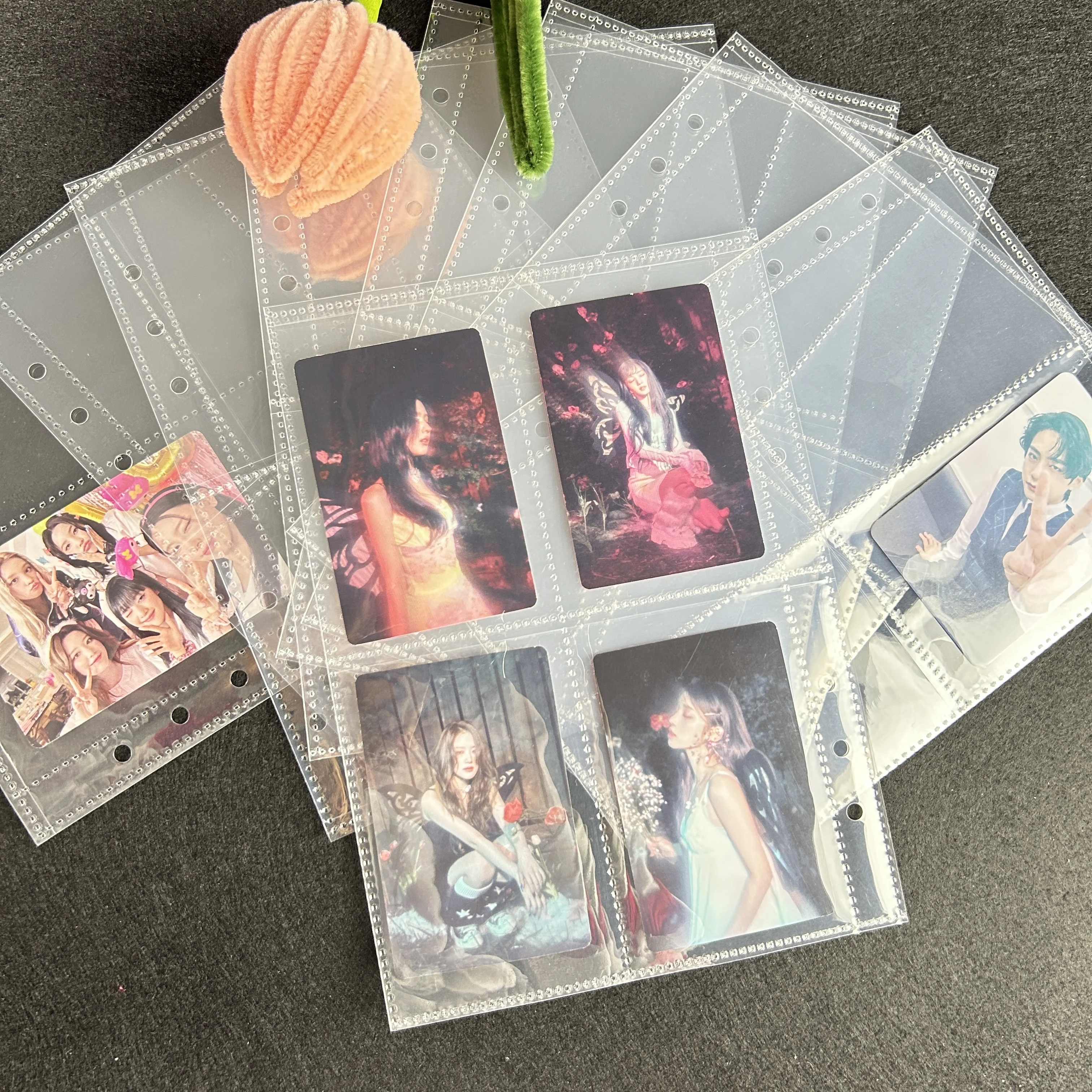 1-4 Grids Multi-Pockets Photo Card Binder Inner Pages A5 Kpop Photocards Sleeves Photo Album Page Protector Cards Sleeve Sheets
