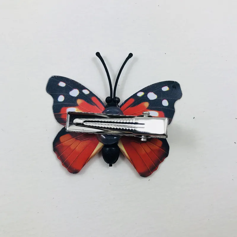 5PCS New Princess 3D Simulation Butterfly 4.5CM Cute Girls Hairpins Children Headwear Hairgrip Hair Clips Hair Accessories