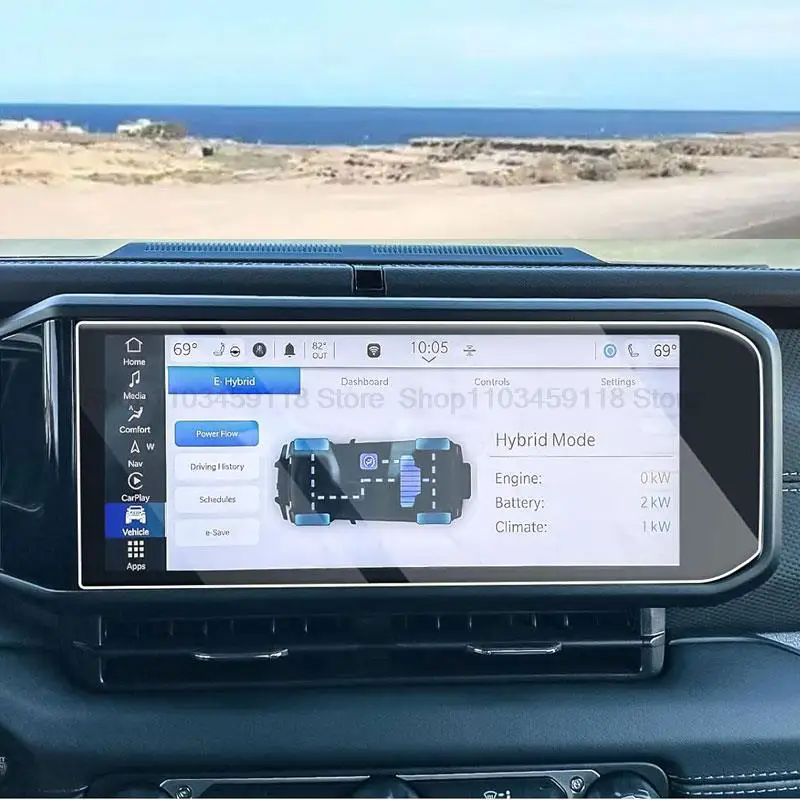 

Защитная пленка для экрана из закаленного стекла для 2024 Wrangler JL/2024, Гладиатор Rubicon, 12,3 дюйма, для салона навигации автомобиля
