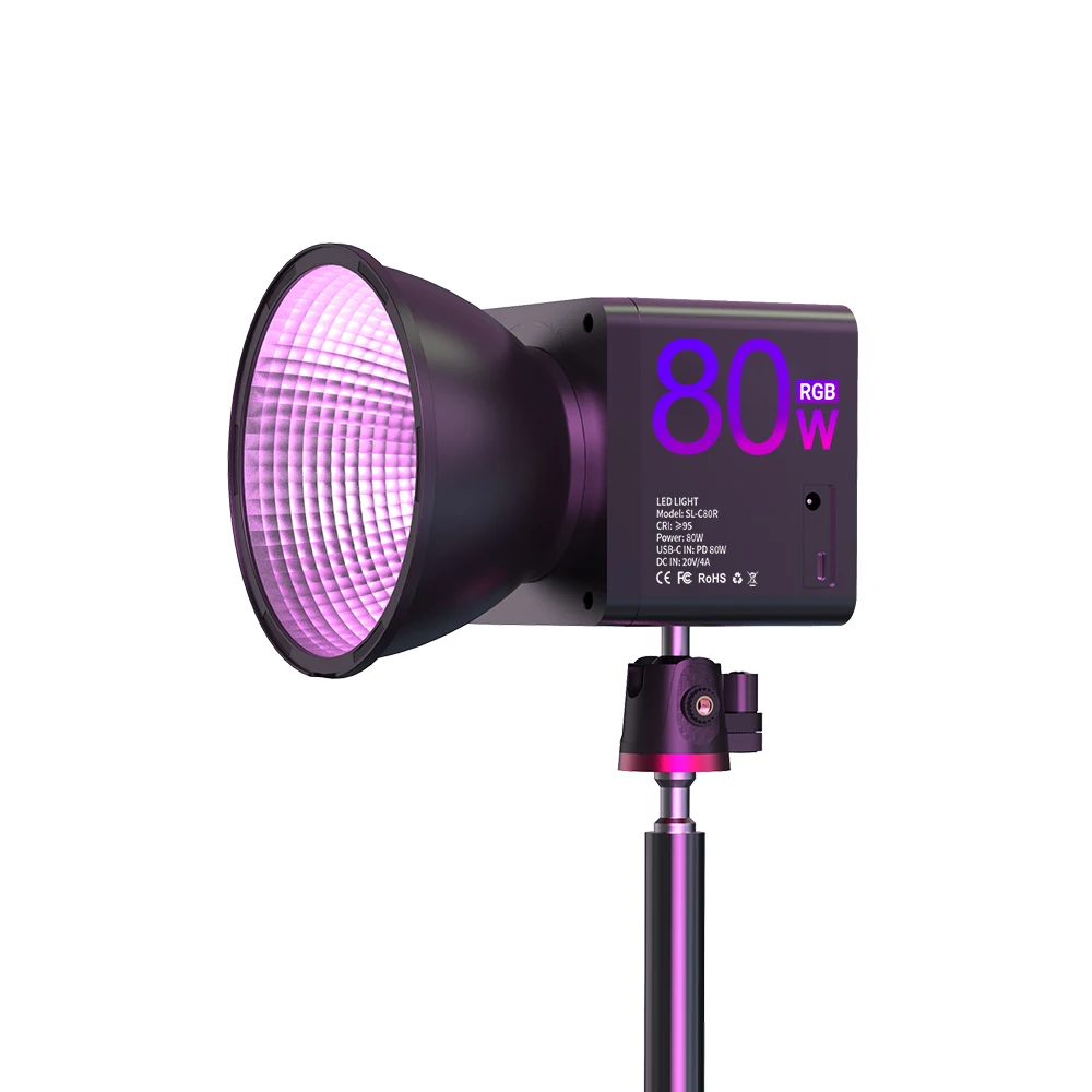 

80W High Power 2500-6500K RGB LED Photography Video Strobe Light for Outdoor Photographic Lighting