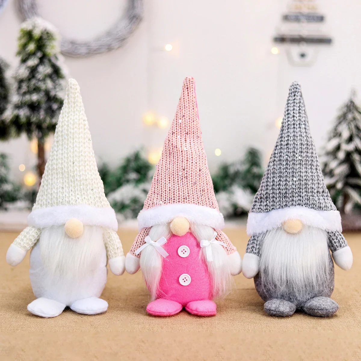 Gnome ornamen natal hiasan rumah boneka Natal Navidad 2023 tahun baru