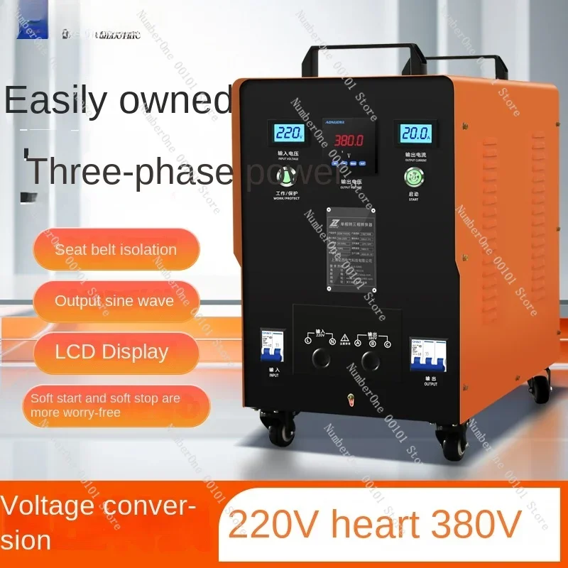 Single-Phase 220V to Three-Phase 380V Two-Phase Electric Transformer Three-Phase Electric Inverter Power Adapter