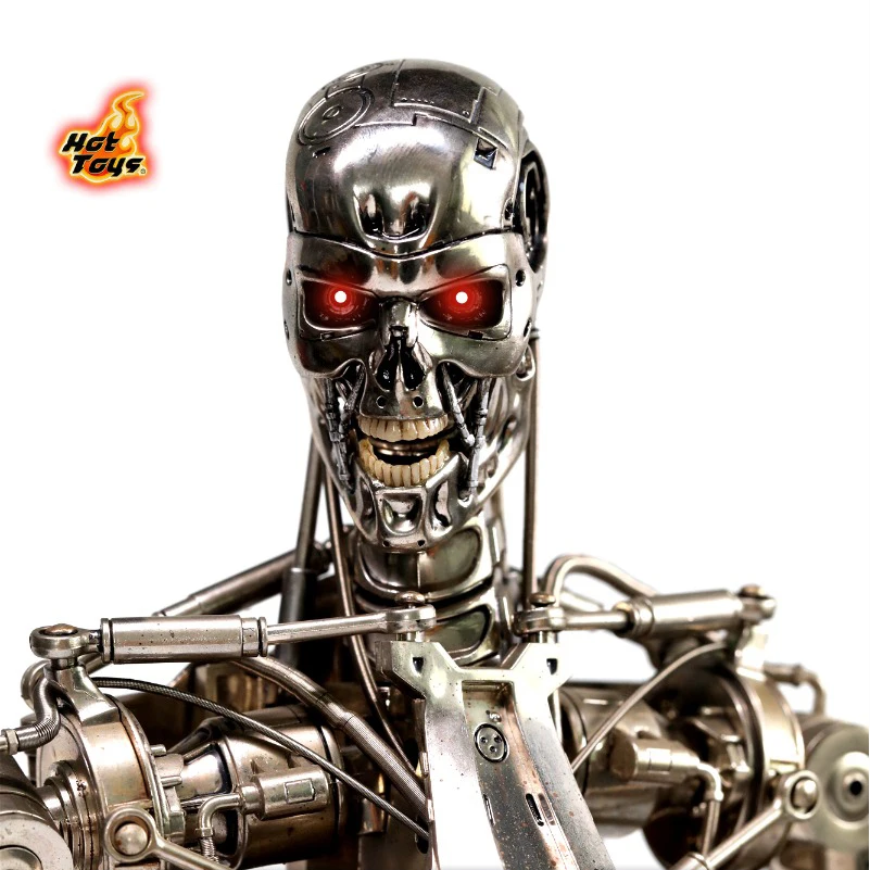 Goods in Stock 100% Original Hottoys HT QS002 T800 1/4 The Terminator Endoskeleton Movie Character Model Art Collection Toy Gift