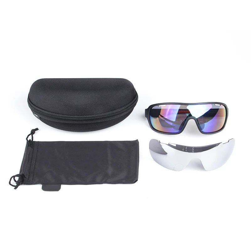 نظارات رياضية خارجية ظلال مصنع PC عدسة طلاء كاملة نظارات شمسية للدراجة TR90 إطار Uv400 مجموعة نظارات شمسية مستقطبة لركوب الدراجات