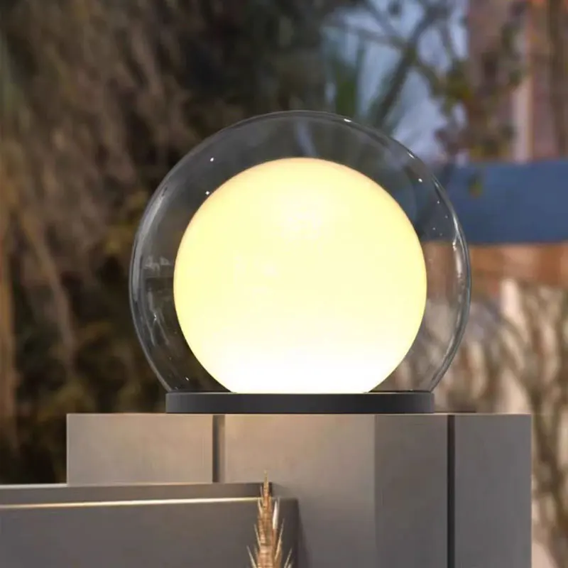 Waterproof Outdoor Entrance Pillar Villa Courtyard Bubble Moon Light Headlight for Decorative Wall Lighting