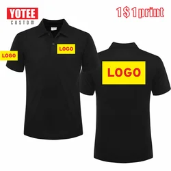 YOTEE Summer Fashion Men's And Women's Short Sleeve Polo Custom Printed Logo Casual Polo Shirt Embroidered Logo Quick Drying Top