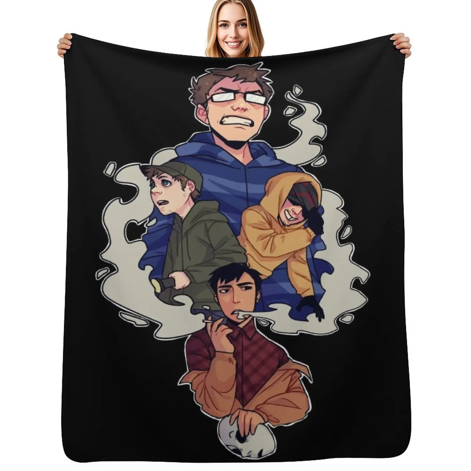 

marble hornets Throw Blanket Custom decorative Decorative Sofas Flannels Blankets