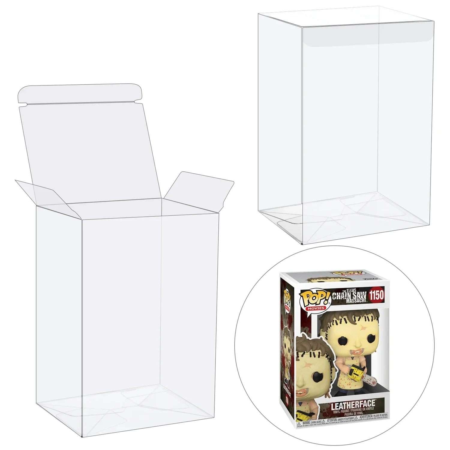 

4 inch Protector Case for Funko Pop Vinyl Figures Series 0.5mm Thick PET Transparent Plastic Collection Display Window Box