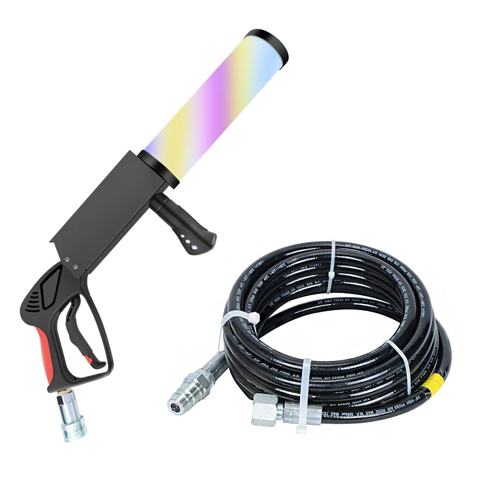 RGB LED Handheld Fog Machine CO2 Cryo Cannon Blower Jet Machine Club Bar DJ Smoke Effects Equipment Fog Spray Cannon Machine