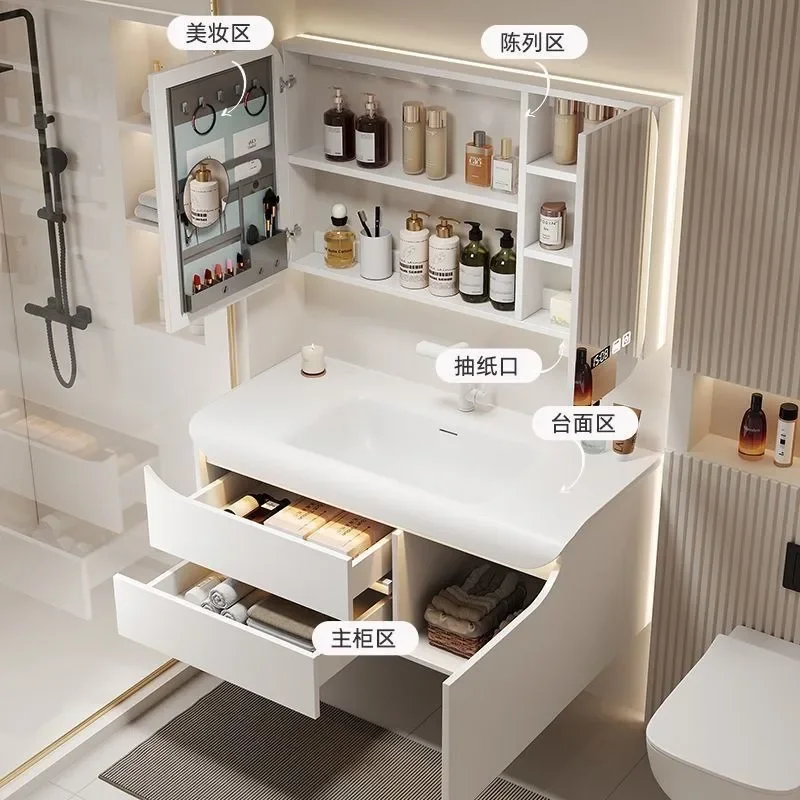 Arc bright skin feeling basin, washbasin, face wash cabinet and bathroom combination