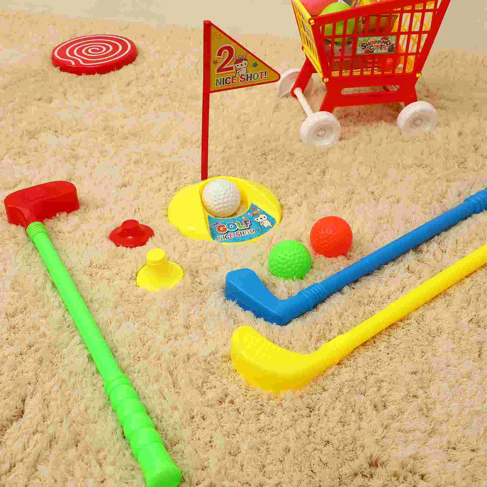 Mini ensemble de golf en plastique pour enfants, olympiques pour tout-petits, balle de jouet, tiges d\'intérieur, jeux pour bébés