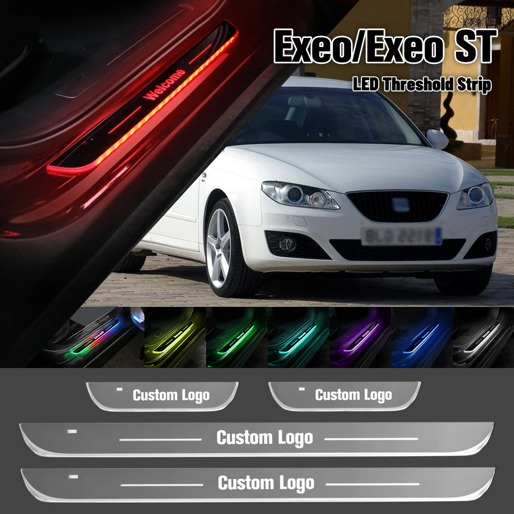 

For Seat Exeo ST 2008-2013 Car Door Sill Light Customized Logo LED 2009 2010 2011 2012 Welcome Threshold Pedal Lamp Accessories