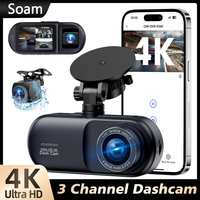 Soam Three Way Channel DVR Car Full HD 4K Dashcam 2.35\