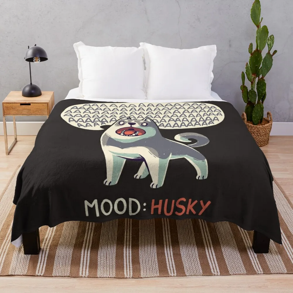 

Mood: Husky // Funny Dog, Howling, Siberian Throw Blanket Giant Sofa Hair Summer Beddings Blankets