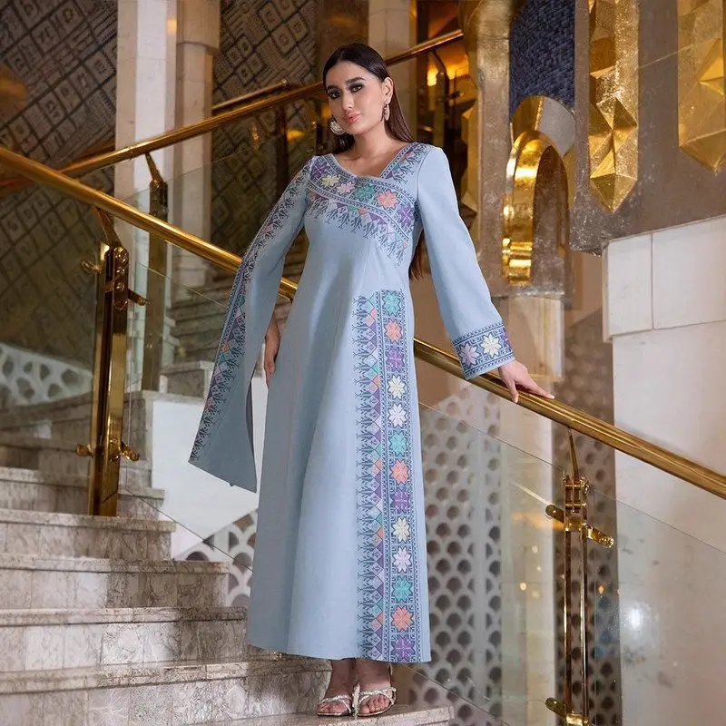 

Длинное асимметричное платье с вышивкой для свадебного банкета, Ближний Восток, трансграничная торговля, KY20, осень 2025