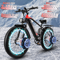 DUOTTS F26 Electric Bicycle 1500W Dual Brushless Motor 48V20AH Lithium Battery E-bike 26*4.0 Inch Fat Tire Aldult Electric Bike