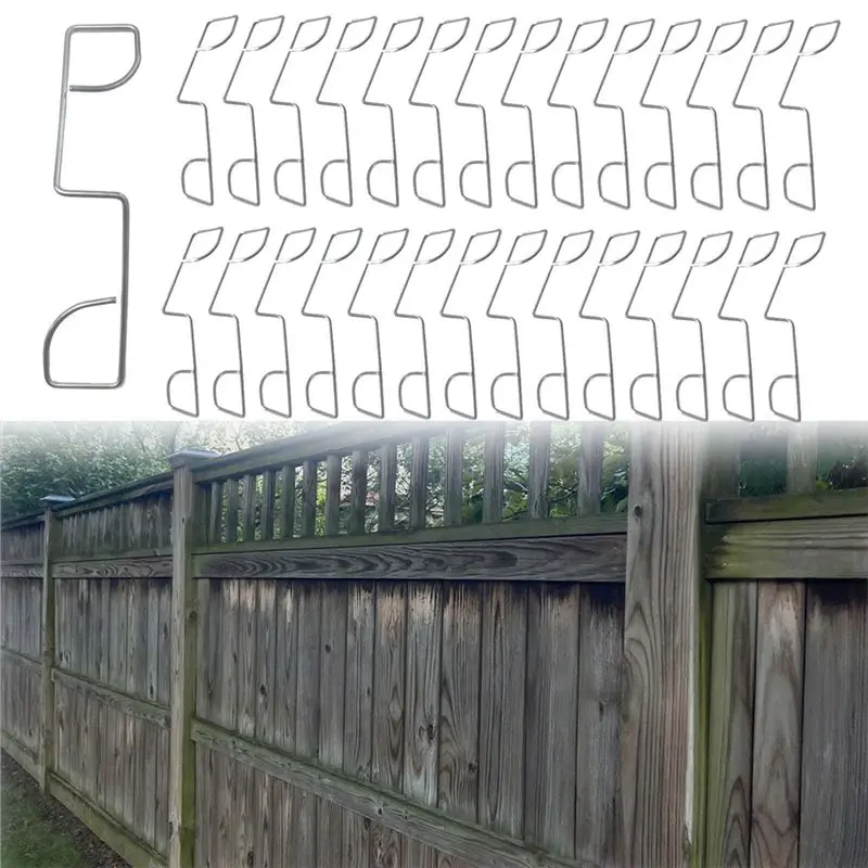 PZHI Stainless Steel Fence Panel Wedges 100Pcs Stop Rattling Garden Tool Accessories for Fence Clip