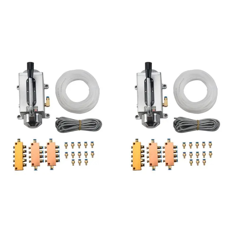 

【VALUE MONEY】2 Set Lubricating Oil Pump Hand-Actuated Cnc Router Electromagnetic Lubrication Pump Lubricator