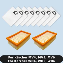 Hepa Filter Dust Bag Compatible For Karcher WD4 WD5 WD6 WD5P WD6P Premium MV4 MV5 MV6 Replacement Parts Accessories