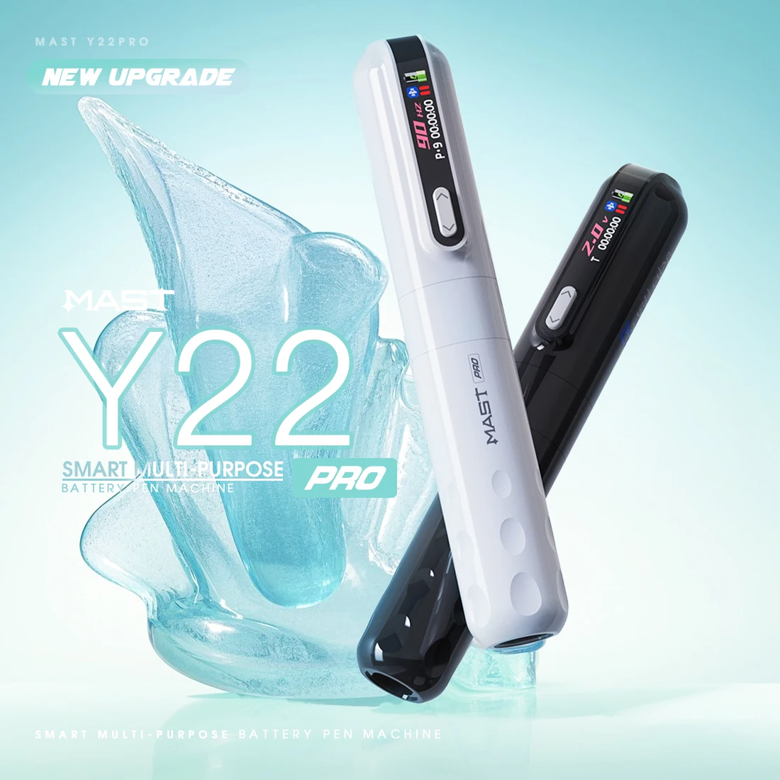 MAST Y22 PRO Kabelloser PMU-Tätowierstift, doppelter Spannungs- und Frequenzmodus, MCORE-Motor mit geringer Vibration, leichtes Gehäuse mit 126g Gewicht, Gerät für Microblading