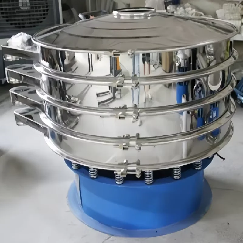 60cm three layers Rotary vibrating sieve packing machine electric screen machine  powder grain food filter  filling machine