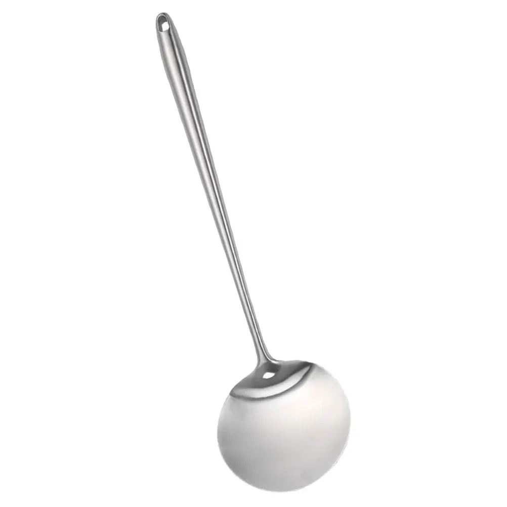 

Stainless Steel Wok Spatula Long Handle Rounded Head Kitchen Cooking Utensil Practical Metal Turner for Home Restaurant